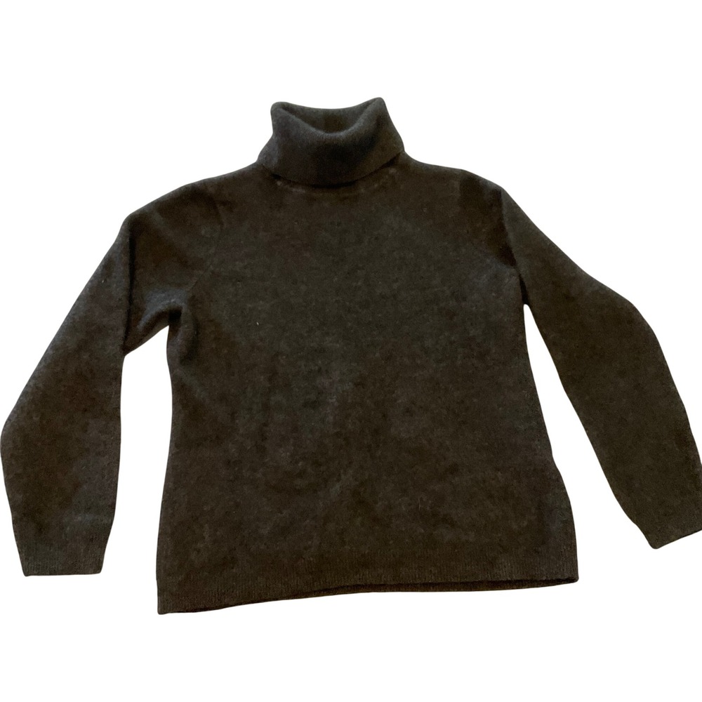 Charter‎ Club Luxury Cashmere Turtleneck Sweater Dark Gray Kids XL